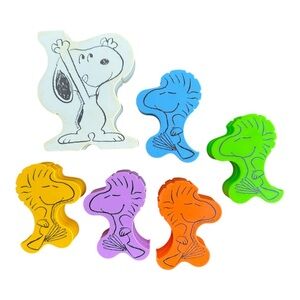 VTG 1965 Peanuts Snoopy & Woodstock Balancing Stacking Toy Set